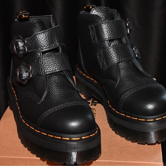 Dr. Martens Devon Flwr black milled Napa US 10 women’s boot - Picture 6 of 12